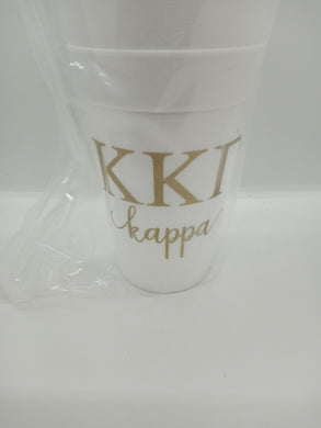 Styrofoam Cups - Letters and Name - Kappa Kappa Gamma