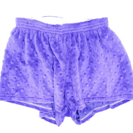 Minky Dot Shorts- Purple