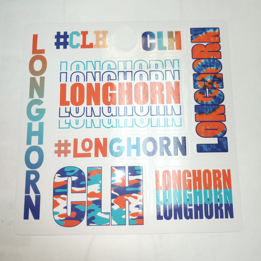 Camp Sticker Sheet- Longhorn