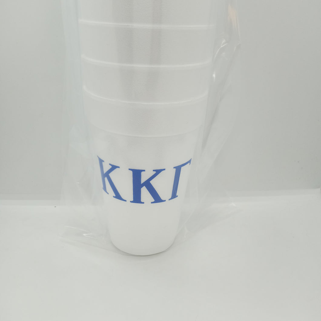 Styrofoam Cups - Greek Letters - Kappa Kappa Gamma
