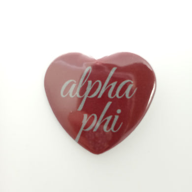 Heart Button- Alpha Phi