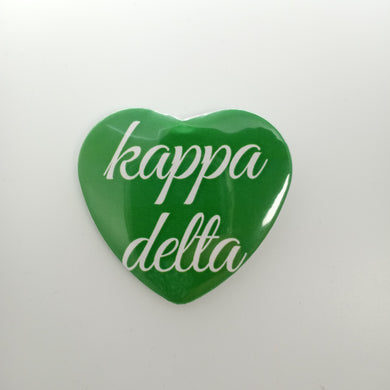 Heart Button- Kappa Delta