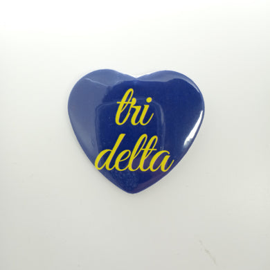 Heart Button- Delta Delta Delta
