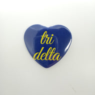 Heart Button- Delta Delta Delta