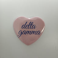 Heart Button- Delta Gamma
