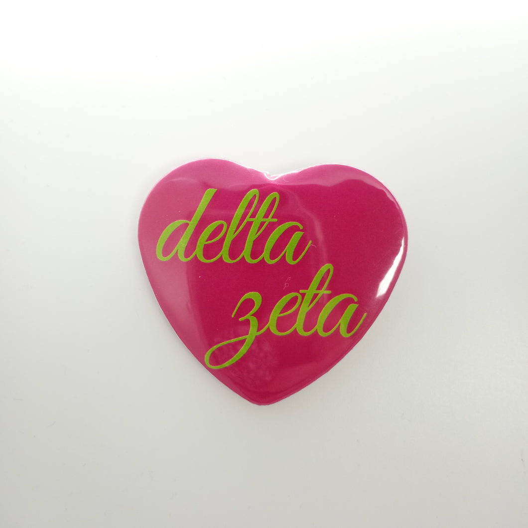 Heart Button- Delta Zeta