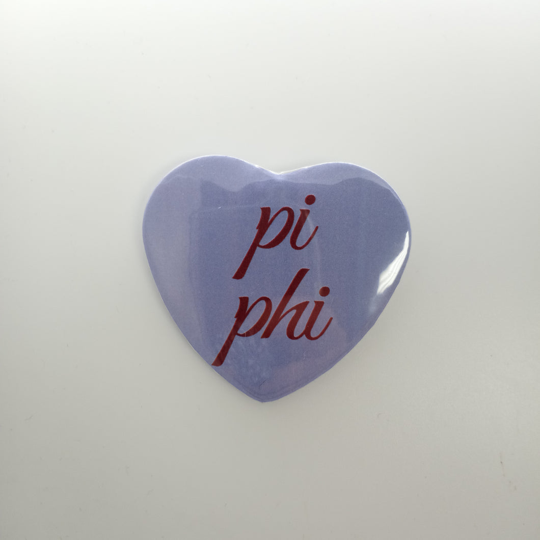 Heart Button- Pi Beta Phi