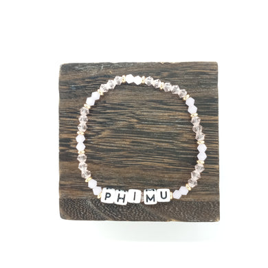 Colored Name Bracelet- Phi Mu