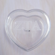 Acrylic Heart Box - Zeta Tau Alpha