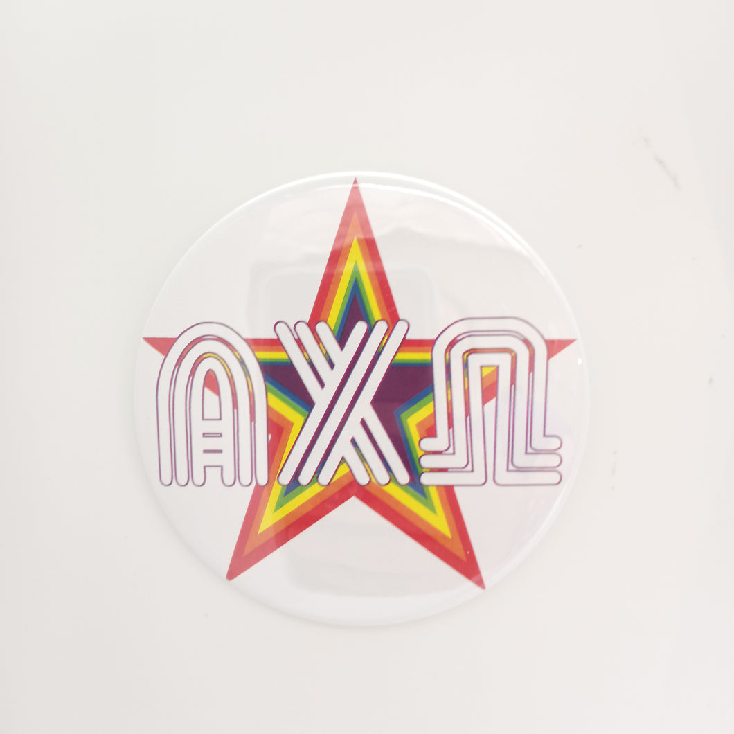 Rainbow Star Button - Alpha Chi Omega