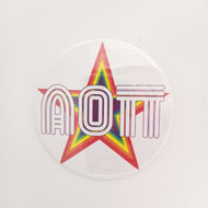 Rainbow Star Button - Alpha Omicron Pi
