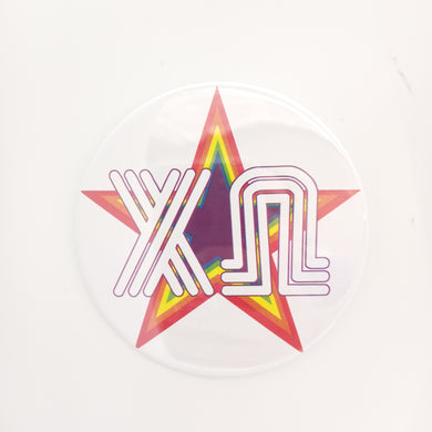 Rainbow Star Button - Chi Omega