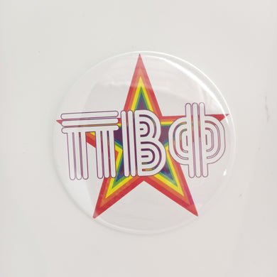 Rainbow Star Button - Pi Beta Phi