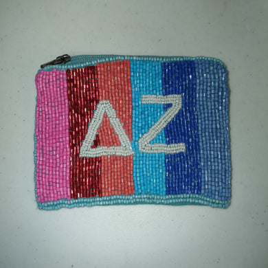 Greek Stripe Pouch-Delta Zeta