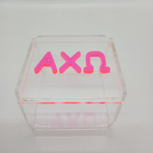 Clear Box with Acrylic Letters - Alpha Chi Omega