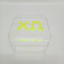 Clear Box with Acrylic Letters- Chi Omega