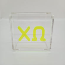 Clear Box with Acrylic Letters- Chi Omega