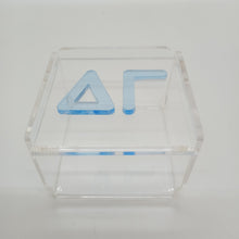 Clear Box with Acrylic Letters- Delta Gamma