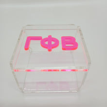Clear Box with Acrylic Letters- Gamma Phi Beta