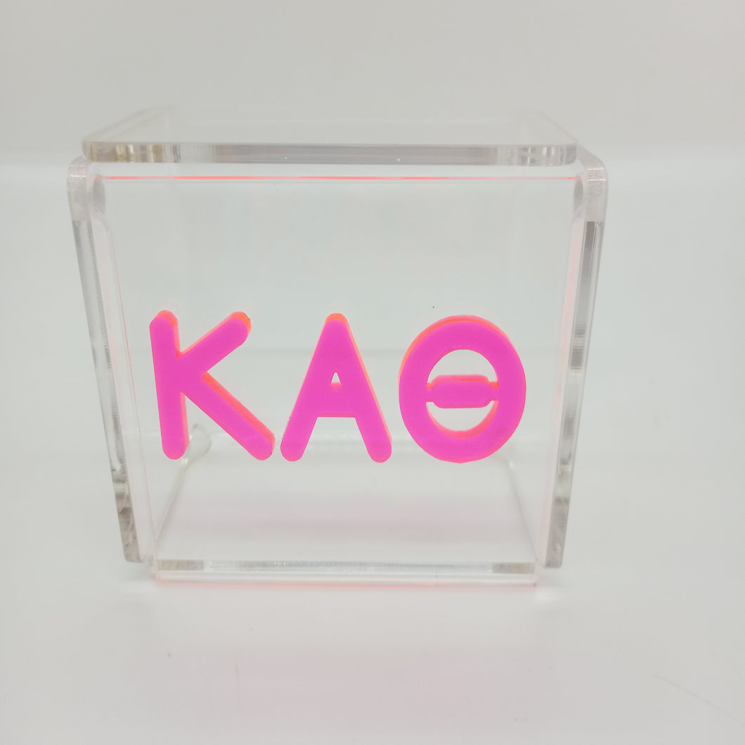 Clear Box with Acrylic Letters- Kappa Alpha Theta