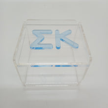 Clear Box with Acrylic Letters- Sigma Kappa