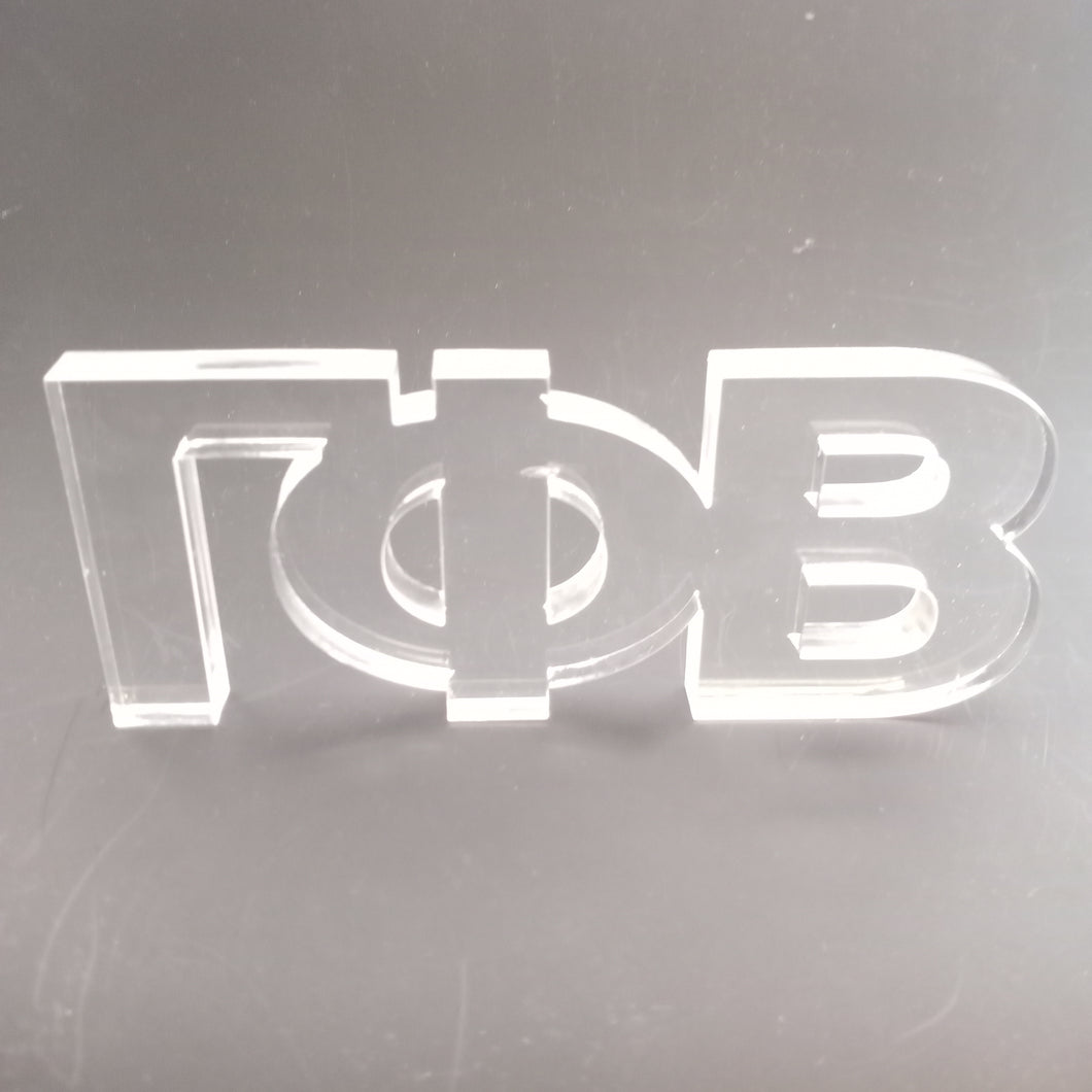 Acrylic Shelf Letters- Gamma Phi Beta