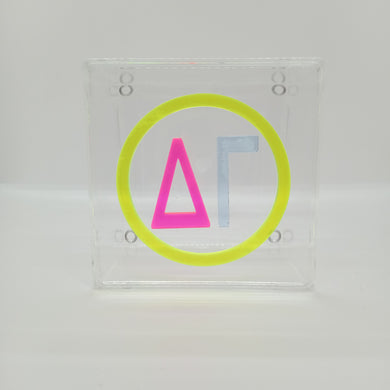 Large Neon Letter Box- Delta Gamma