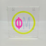 Large Neon Letter Box- Phi Mu