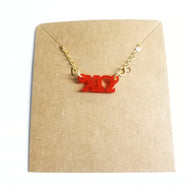 Acrylic Necklace- Chi Omega