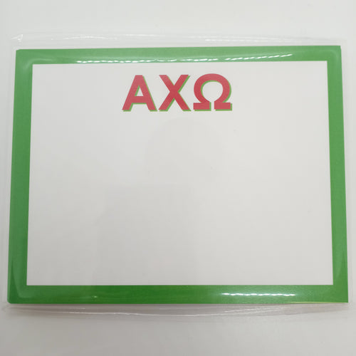 Shadow Letter Flat Notecards- Alpha Chi Omega