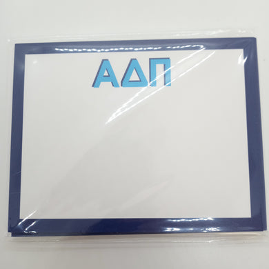 Shadow Letter Flat Notecards- Alpha Delta Pi