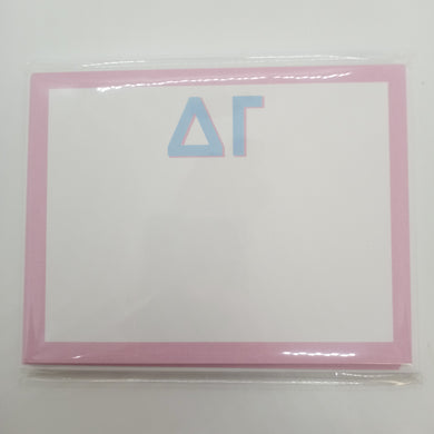 Shadow Letter Flat Notecards- Delta Gamma