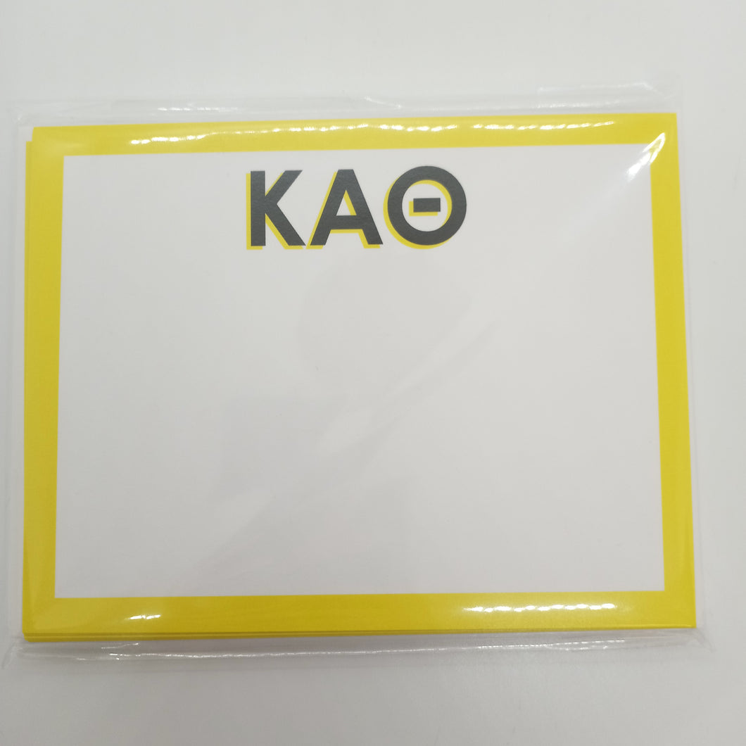 Shadow Letter Flat Notecards- Kappa Alpha Theta