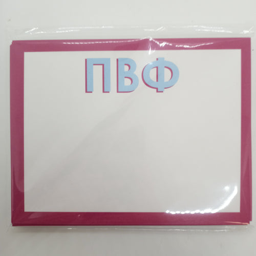Shadow Letter Flat Notecards- Pi Beta Phi