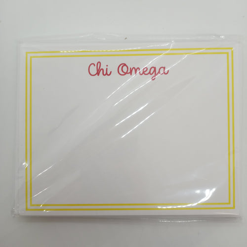 Script Flat Notecards- Chi Omega