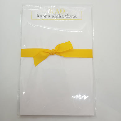 Letter and Name Notepad- Kappa Alpha Theta