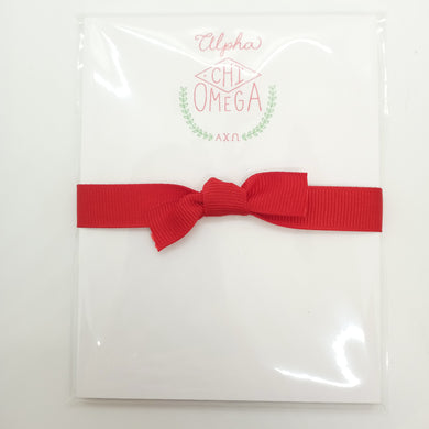 Hand-Lettered Mini Notepad- Alpha Chi Omega