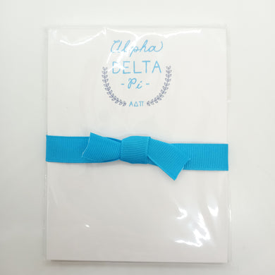 Hand-Lettered Mini Notepad- Alpha Delta Pi