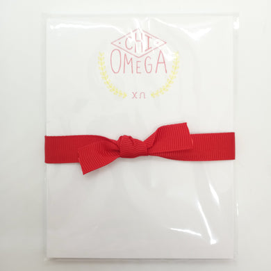 Hand-Lettered Mini Notepad- Chi Omega