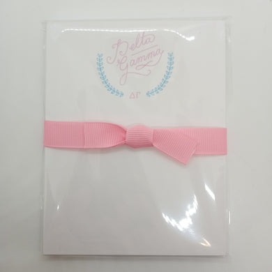 Hand-Lettered Mini Notepad- Delta Gamma