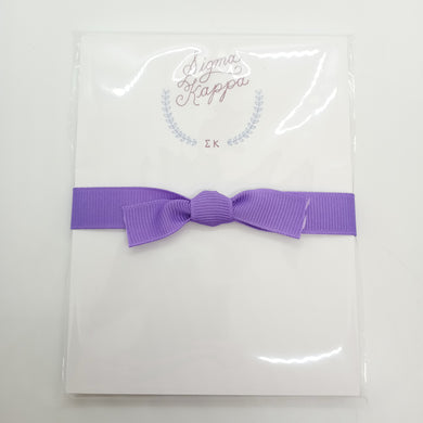 Hand-Lettered Mini Notepad- Sigma Kappa