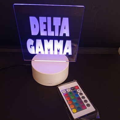 Etched Night Light- Delta Gamma