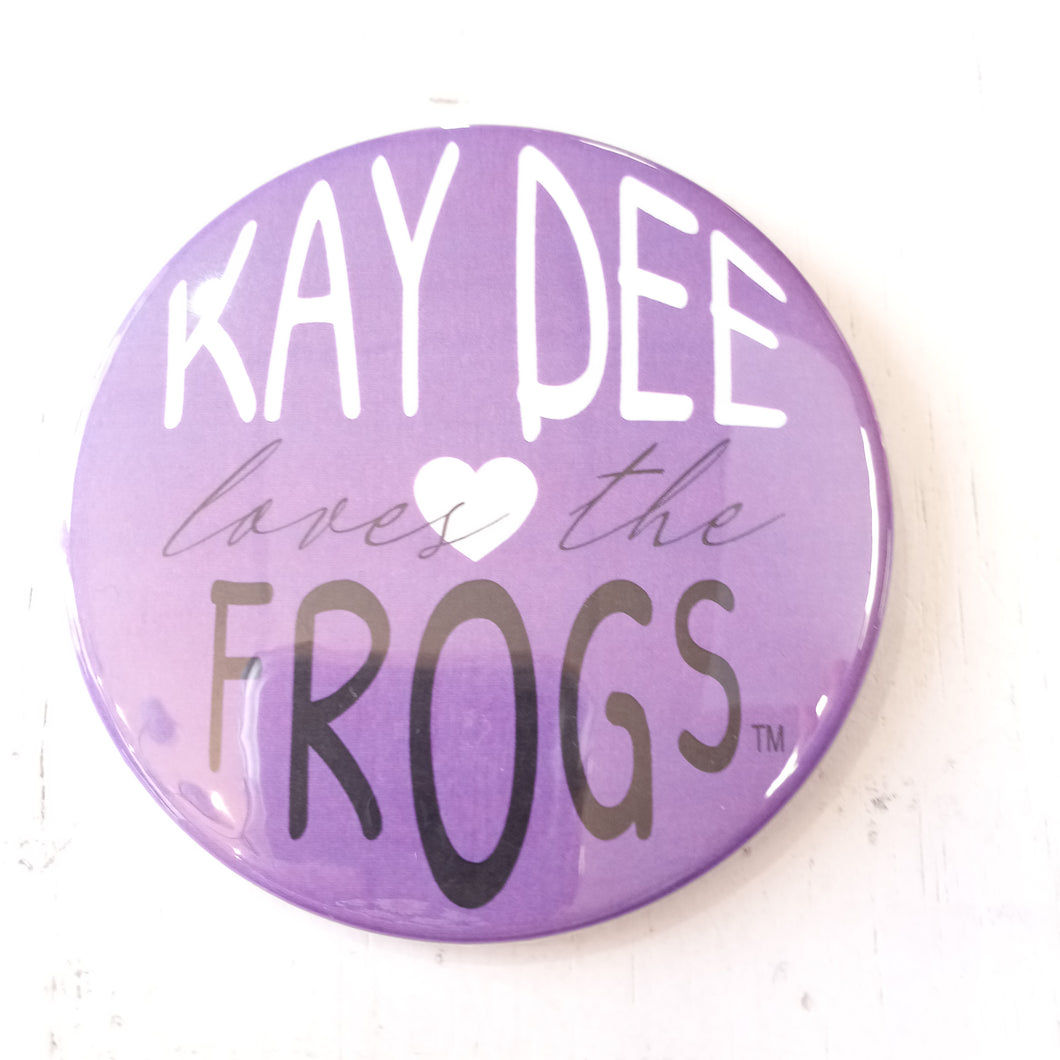 Purple Loves The Frogs Button - Kappa Delta