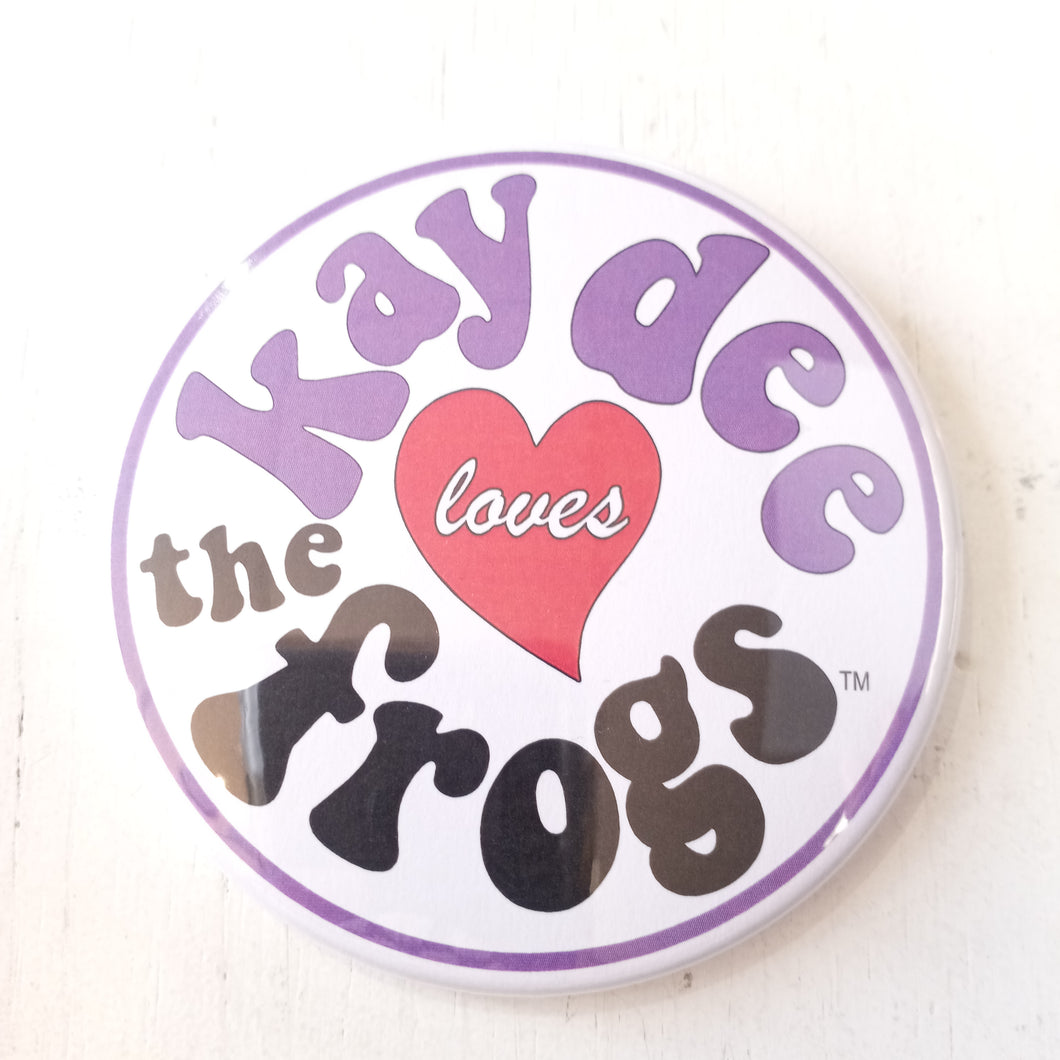 Retro Loves The Frogs Button - Kappa Delta