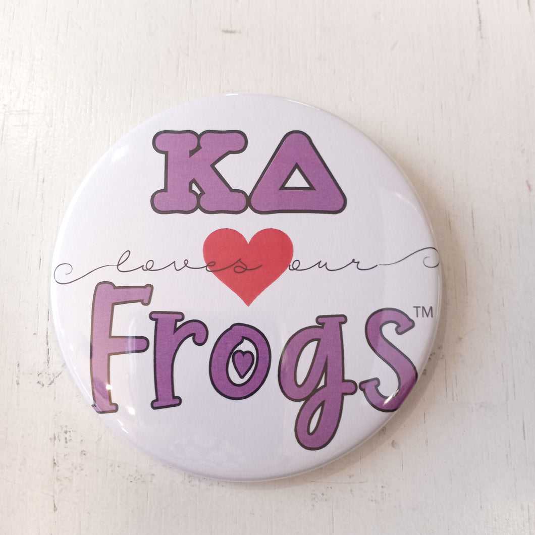 Loves Our Frogs Button - Kappa Delta