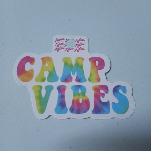 Tie Dye Camp Vibes Sticker