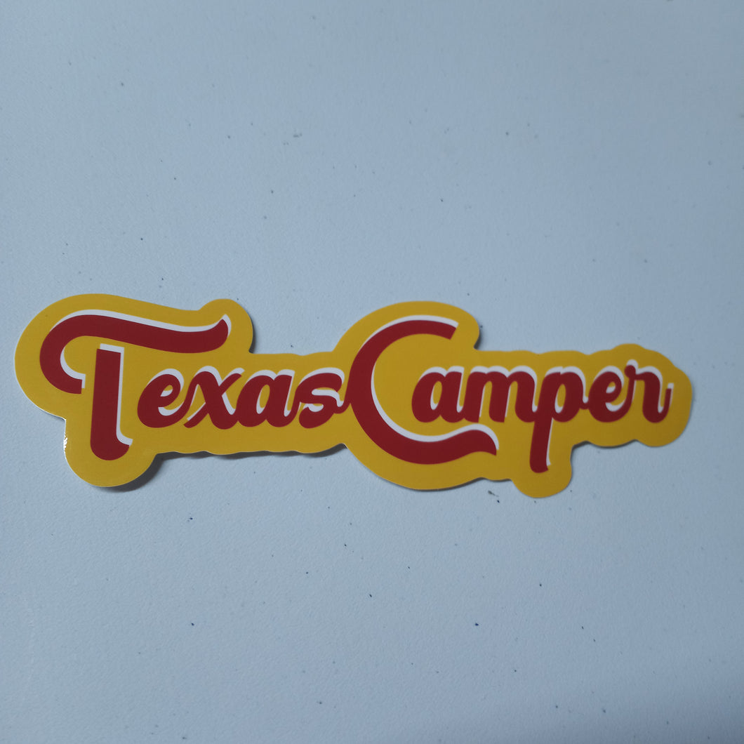 Texas Camper Sticker