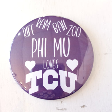 Riff Ram Button- Phi Mu