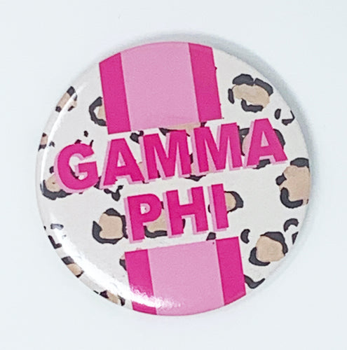 Cheetah Stripe Button - Gamma Phi Beta