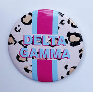 Cheetah Stripe Button - Delta Gamma